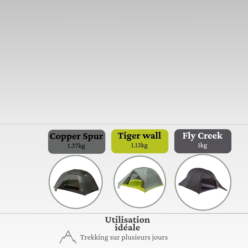 tableau comparatif tentes big agnes