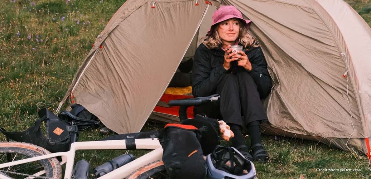 Denixxaa lors de la traversée des alpes à vélo