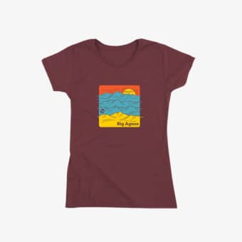 T-shirt femme TAKE A PEAK T SHIRT Burgundy Heather