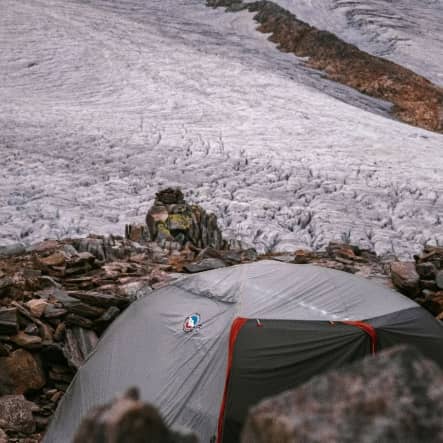 Bivouac au-dessus du glacier du Tour