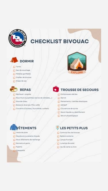 Checklist bivouac