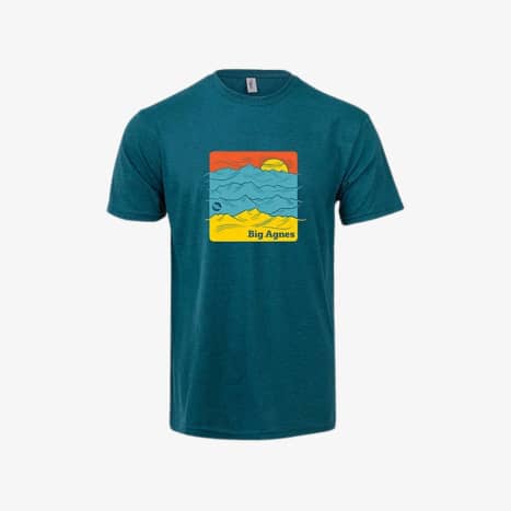 T-shirt homme TAKE A PEAK T SHIRT Cyan Black Heather