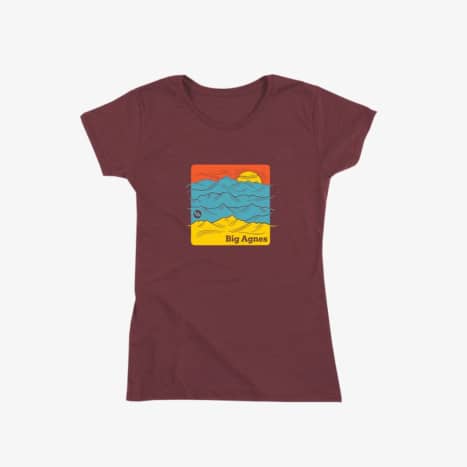 T-shirt femme TAKE A PEAK T SHIRT Burgundy Heather